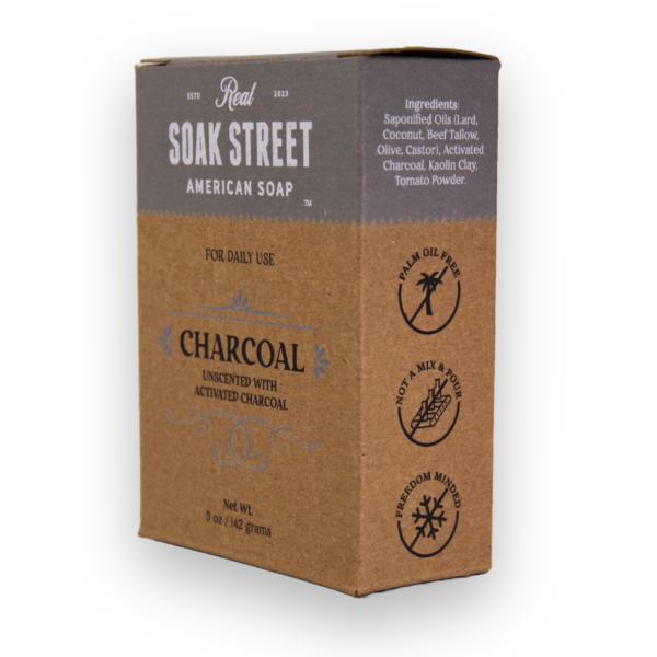 Unscented, Deep Cleansing Natural Charcoal Soap Bar - Image 8