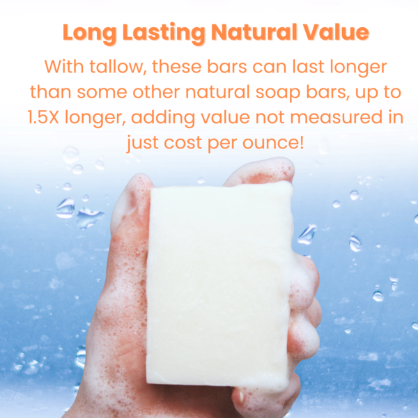 Original Pure Unscented Natural Soap Bar - 5oz - Image 3