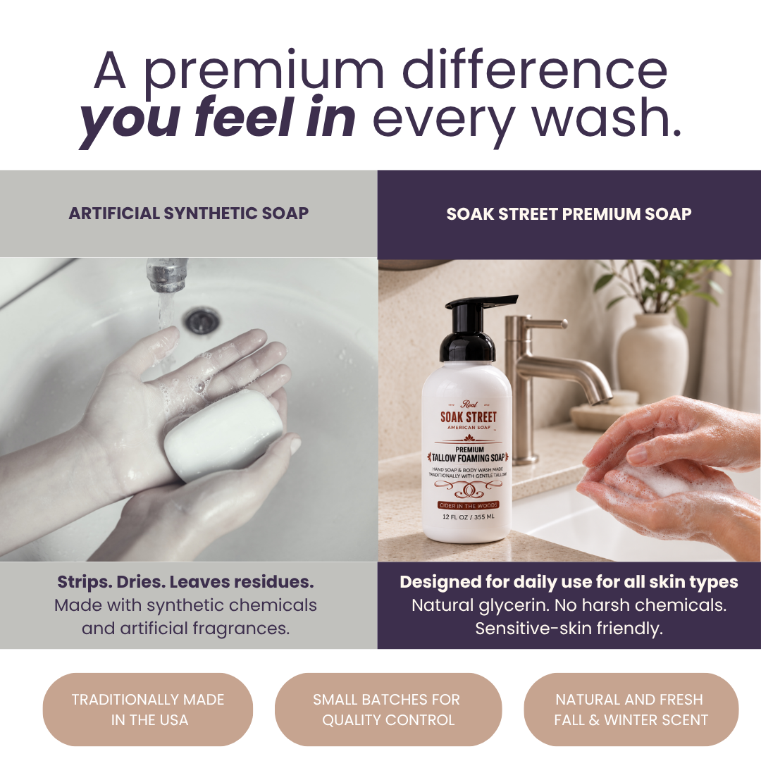 Premium Tallow Foaming Hand Soap & Body Wash – Cider in the Woods (12 oz) - Image 7